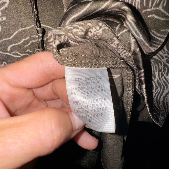 Entro Brown and Black Patterned boutique Blouse - Picture 3 of 6